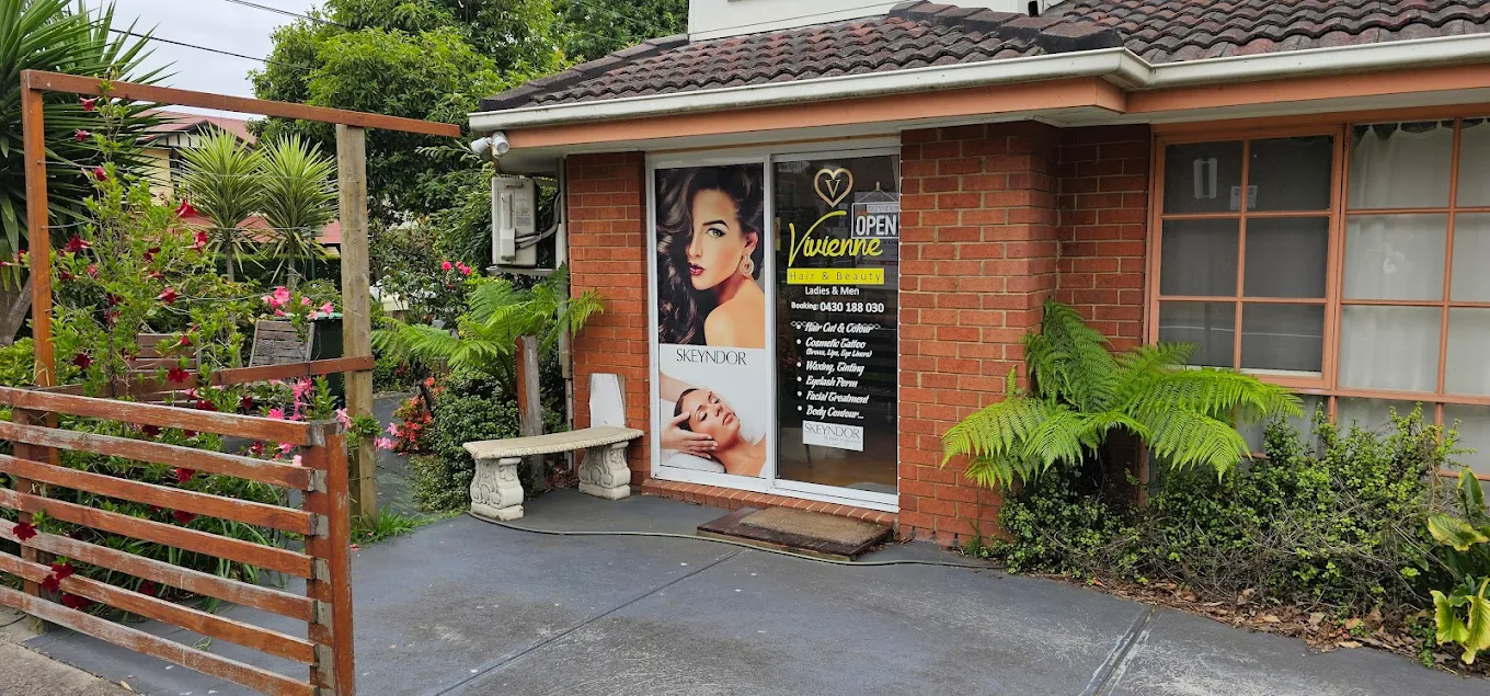 Front entrance of Vivienne's Hair & Beauty in Box Hill